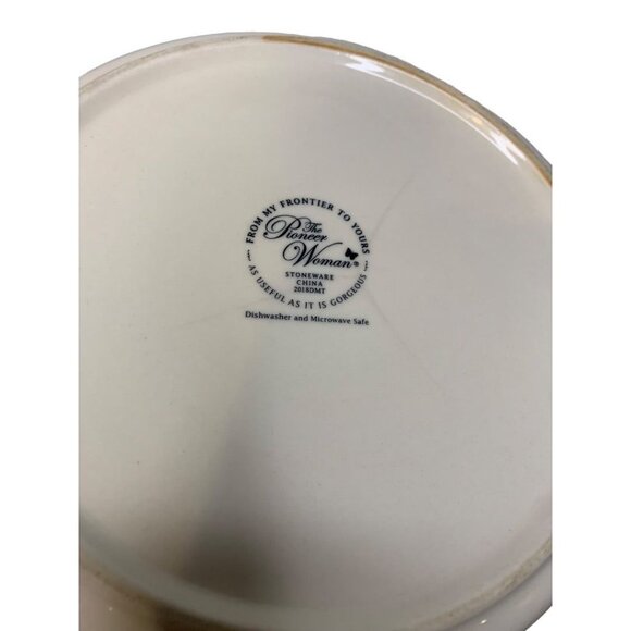 The Pioneer Woman Rose Shadow Stoneware Large Storage Bowl 7" 2018DMT - Picture 8 of 9